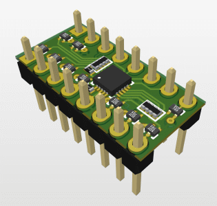 Bild: 3D Render der 74141-e Schaltung